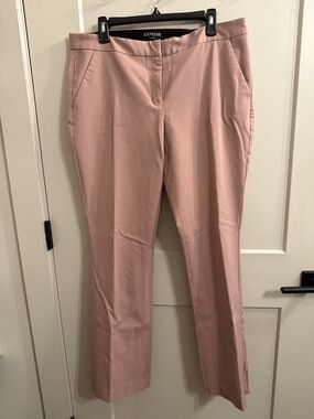 Express Rose Blush Straight-Leg Dress Pants